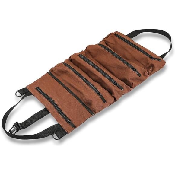 Tool Roll,Multi-Purpose Roll Up Tool Bag, Wrench Roll,Canvas Tool Organizer - Picture 2 of 7